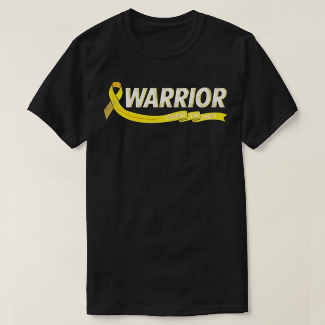 Warrior stronger than cancer sarcoma bone cancer a T-Shirt (Design Front)