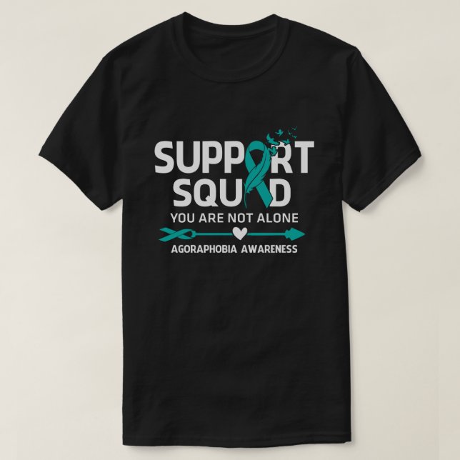 Warrior Support Squad Agoraphobia Awareness Feathe T-Shirt (Design Front)