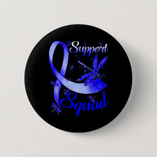 Warrior Support Squad Dragonfly Alopecia Awareness 6 Cm Round Badge