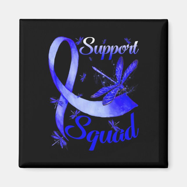 Warrior Support Squad Dragonfly Alopecia Awareness Magnet (Front)