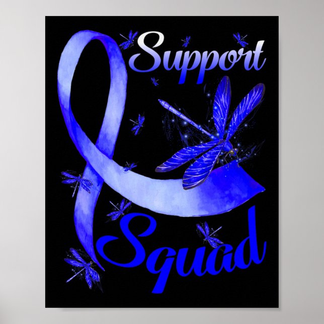 Warrior Support Squad Dragonfly Alopecia Awareness Poster (Front)