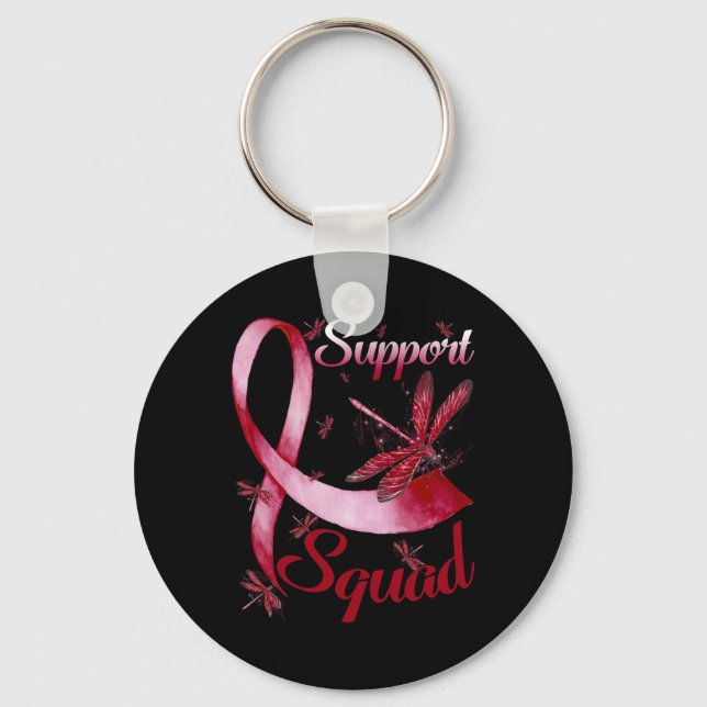 Warrior Support Squad Dragonfly Brain Aneurysm Awa Key Ring (Front)