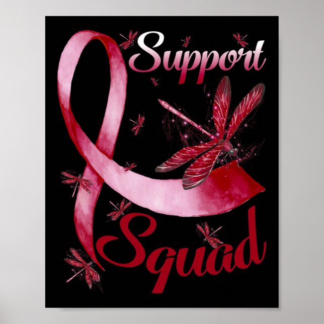 Warrior Support Squad Dragonfly Brain Aneurysm Awa Poster (Front)