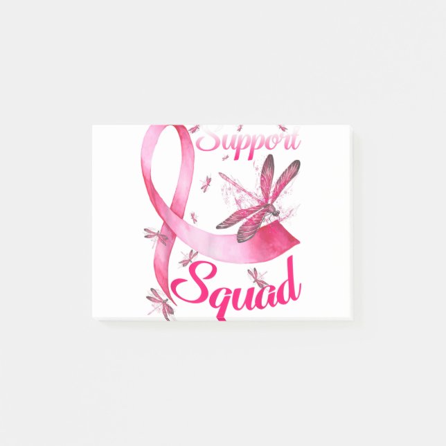 Warrior Support Squad Dragonfly Breast Cancer Awar Post-it Notes (Front)