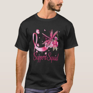 Warrior Support Squad Dragonfly Breast Cancer T-Shirt