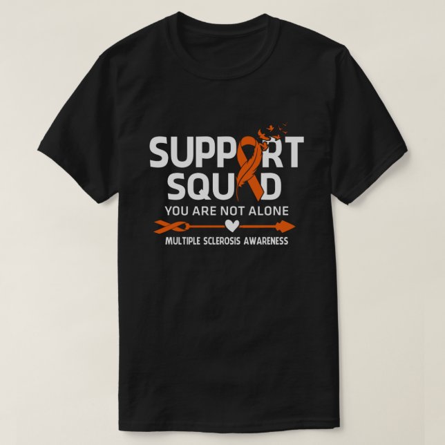 Warrior Support Squad Multiple Sclerosis Awareness T-Shirt (Design Front)