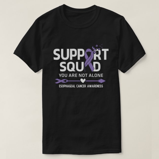 Warrior Support Squad Oesophageal Cancer Awareness T-Shirt (Design Front)
