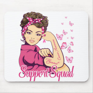 Warrior Support Squad Rosie Riveter Breast Cancer Mouse Mat