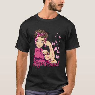 Warrior Support Squad Rosie Riveter Breast Cancer T-Shirt