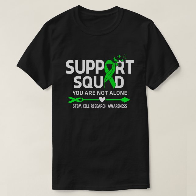 Warrior Support Squad Stem Cell Research Awareness T-Shirt (Design Front)