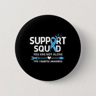 Warrior Support Squad Type 1 Diabetes Awareness Fe 6 Cm Round Badge