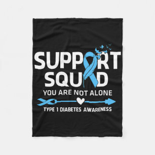 Warrior Support Squad Type 1 Diabetes Awareness Fe Fleece Blanket