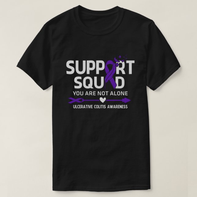 Warrior Support Squad Ulcerative Colitis Awareness T-Shirt (Design Front)