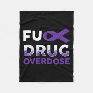 Warrior Survivor Gifts- Drug Overdose Awareness Fleece Blanket