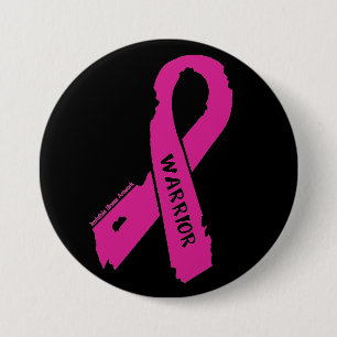 Warrior/ torn ribbon...Breast Cancer 7.5 Cm Round Badge