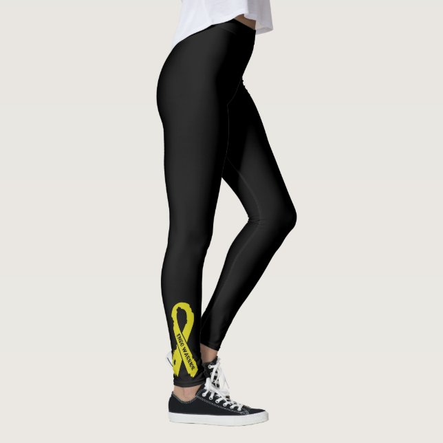 Warrior/ torn ribbon...Endometriosis Leggings (Right)