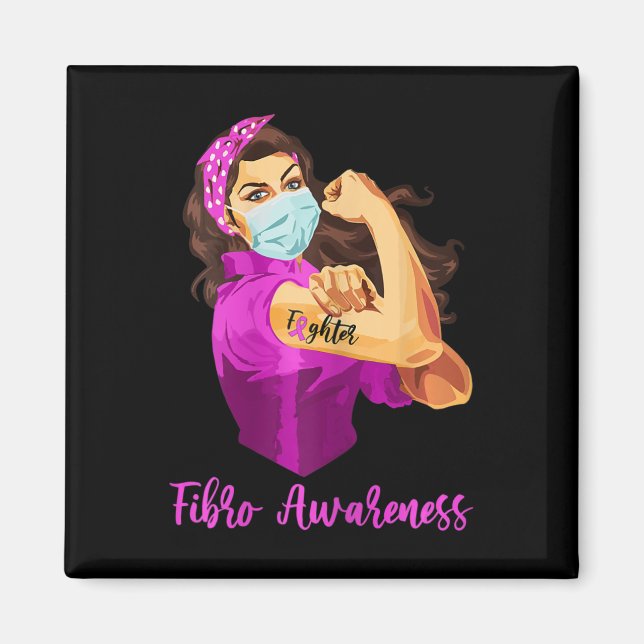 Warrior Unbreakable - Fighter Fibromyalgia Awarene Magnet (Front)