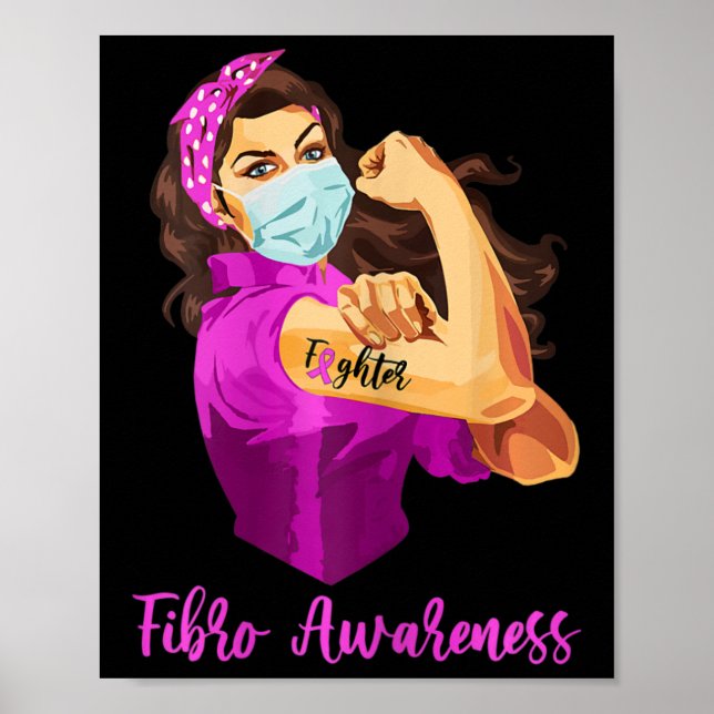 Warrior Unbreakable - Fighter Fibromyalgia Awarene Poster (Front)