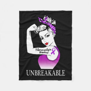 Warrior Unbreakable Strong Women Fleece Blanket