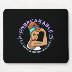 Warrior Unbreakable Suicide Prevention Awareness Mouse Mat