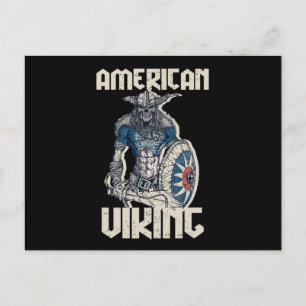 Warrior Viking Sword American Valhalla Norse Mytho Postcard