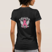 Warrior Vintage Wings - Breast Cancer T-Shirt (Back)