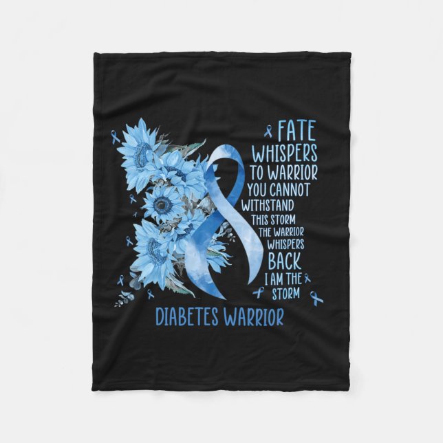 Warrior Whispers To Fate I Am The Storm  Fleece Blanket (Front)
