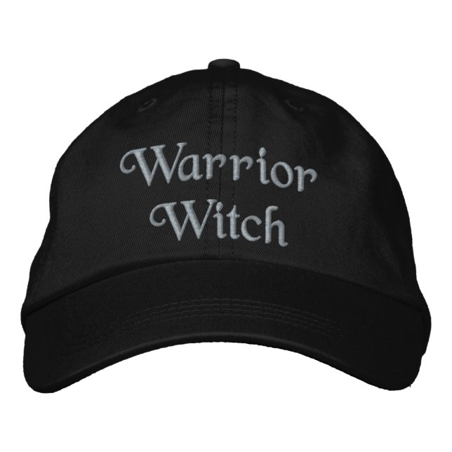 Warrior Witch Quote Purple Black Personal  Embroidered Hat (Front)