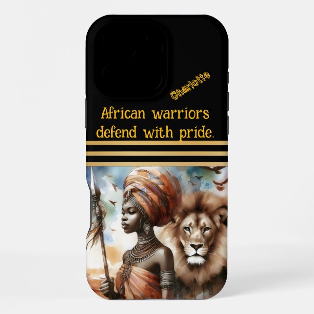 Warrior with lion’s strength iPhone case (Back)