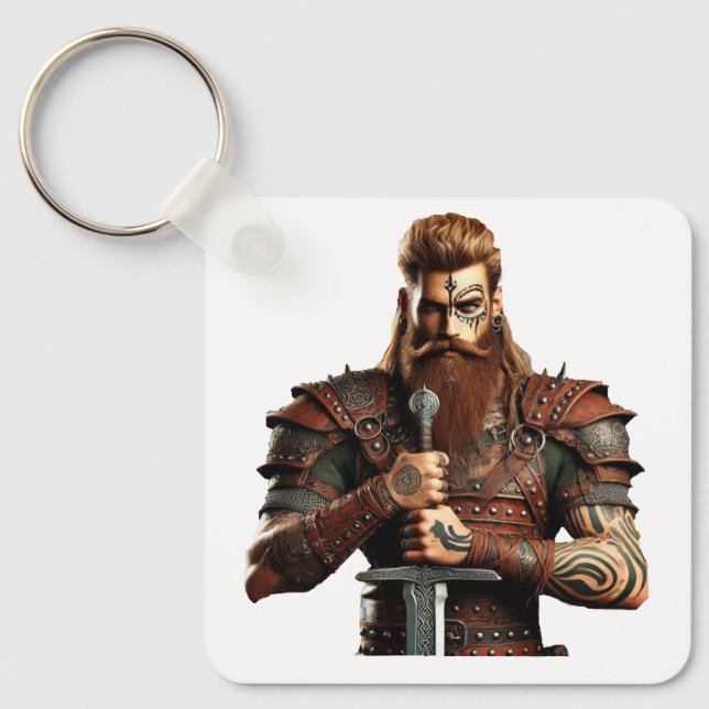Warrior with Sword Key Ring (Front)