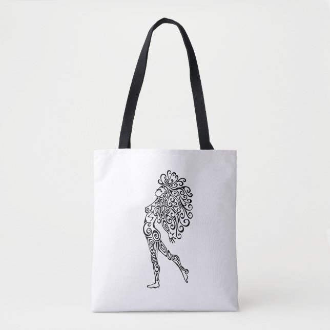 Warrior Woman Design Tote Bag (Front)