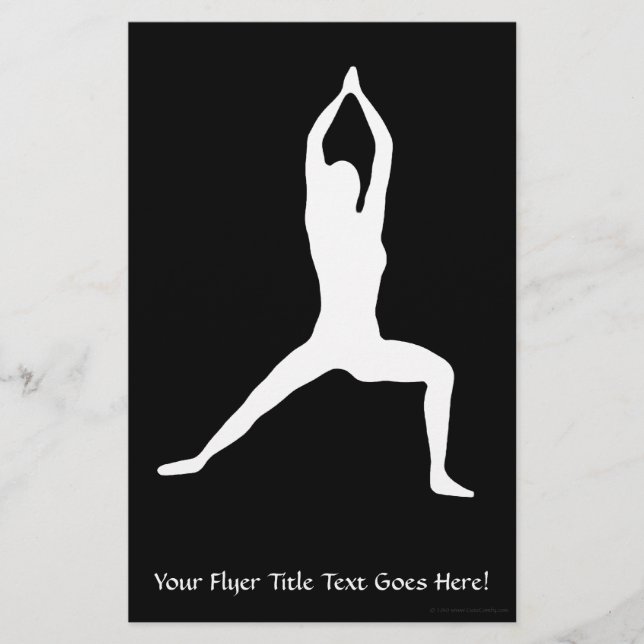 Warrior Yoga Pose Silhouette Flyer (Front)