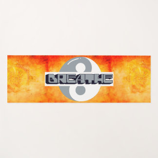 Warrior Zen Custom Yoga Mat with Breathe Yin Yang