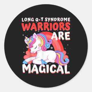 Warriors Are Magical Long Q-t Syndrome Awareness U Classic Round Sticker