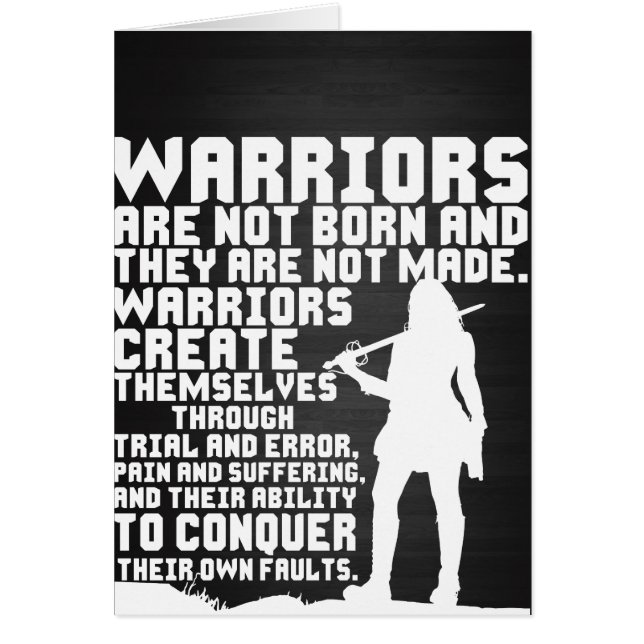 Warriors are not born and they are not made (Front)