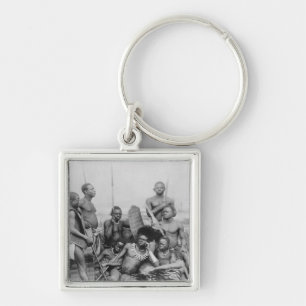 Warriors, Belgian Congo, 1894 Key Ring