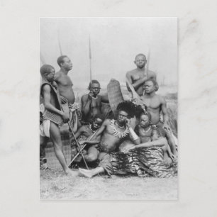 Warriors, Belgian Congo, 1894 Postcard