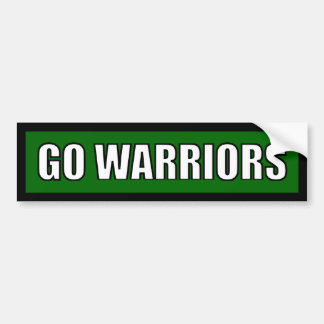 Warriors - Black Green White Bumper Sticker
