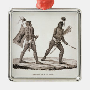 Warriors from the Island of Ombai, from 'Voyage Au Metal Tree Decoration