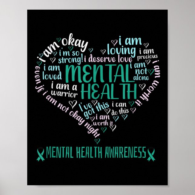 Warriors Green Support Squads Mentals Health Aware Poster (Front)
