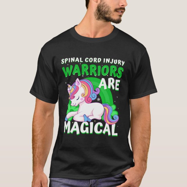 Warriors Magical Sal Cord Injury Awareness Unicorn T-Shirt (Front)