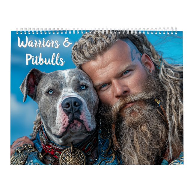 Warriors & Pitbull Dog Heroes Calendar (Cover)