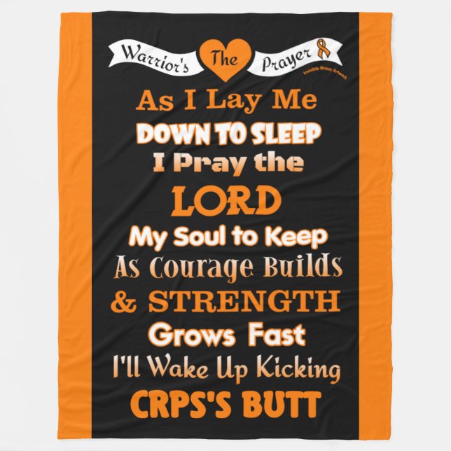 Warrior's Prayer...CRPS Fleece Blanket (Front)