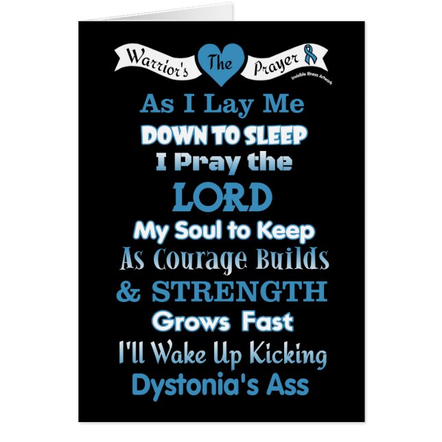 Warrior's Prayer...Dystonia (Front)