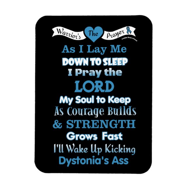 Warrior's Prayer...Dystonia Magnet (Vertical)