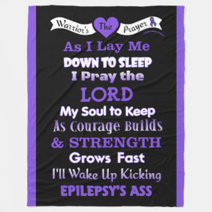 Warrior's Prayer...Epilepsy Fleece Blanket