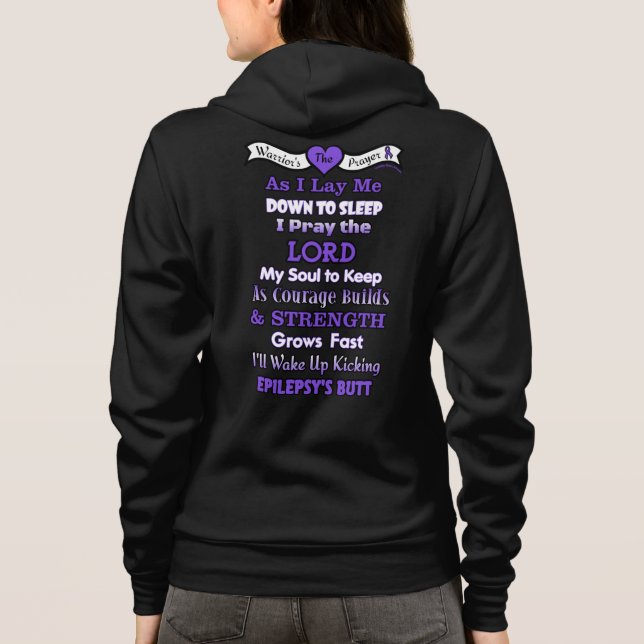 Warrior's Prayer...Epilepsy Hoodie (Back)