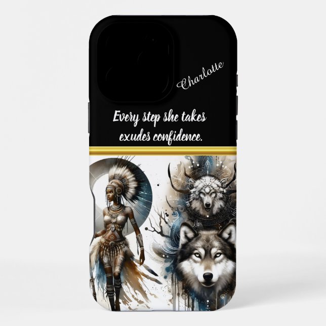 Warrior's quest with nature's spirits iPhone case (Back)