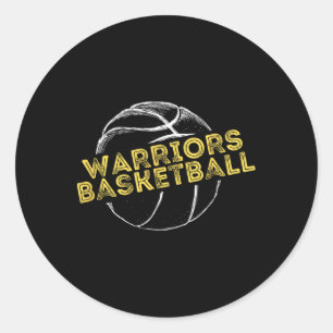 Warriors Sketll Sketll Player Sketll Sports V1 Classic Round Sticker