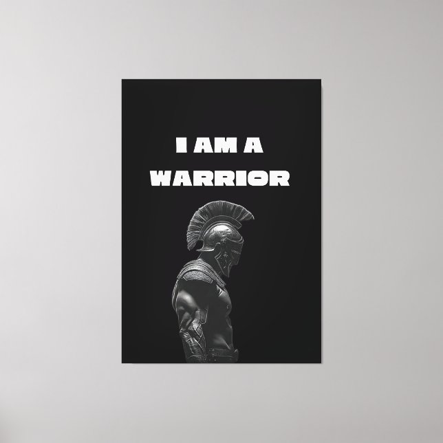 Warrior's Spirit Spartan Helmet Ar Canvas Print (Front)